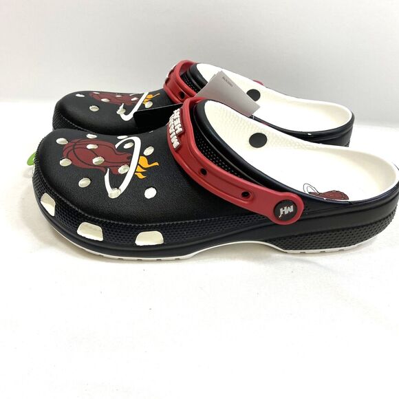 Miami Heat Crocs Classic Clog Mens 12 Black Basketball Official NBA Sandal Shoes main image 8